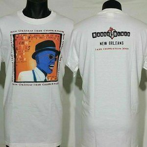 Vintage House Of Blues New Orleans y2k T Shirt XL Sleepy John Estes Folk Art Tee